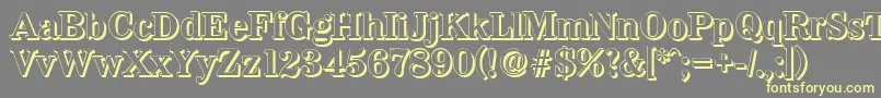 WichitashadowBold-Schriftart – Gelbe Schriften auf grauem Hintergrund