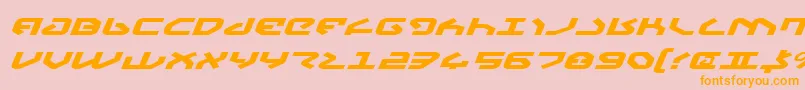 YahrenExpandedItalic Font – Orange Fonts on Pink Background