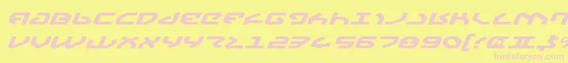 YahrenExpandedItalic Font – Pink Fonts on Yellow Background