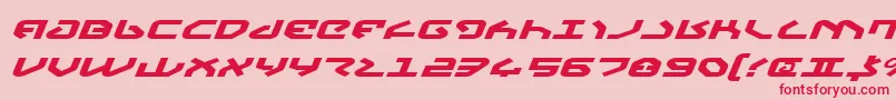 YahrenExpandedItalic Font – Red Fonts on Pink Background