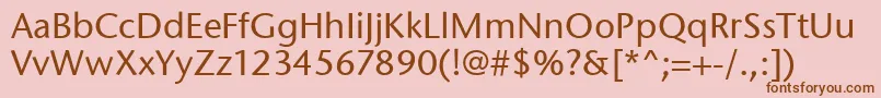 StoneSansItcMedium Font – Brown Fonts on Pink Background