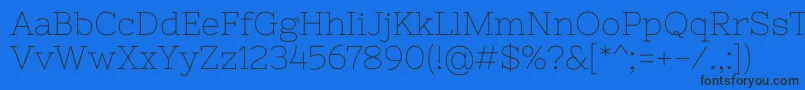 NixieoneRegular Font – Black Fonts on Blue Background