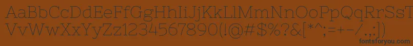 NixieoneRegular Font – Black Fonts on Brown Background