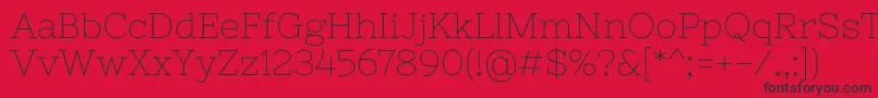 NixieoneRegular Font – Black Fonts on Red Background