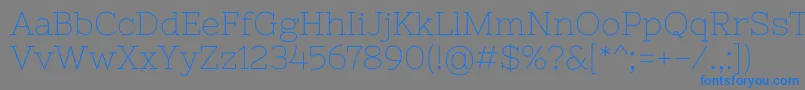 NixieoneRegular Font – Blue Fonts on Gray Background