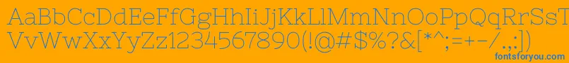 NixieoneRegular Font – Blue Fonts on Orange Background