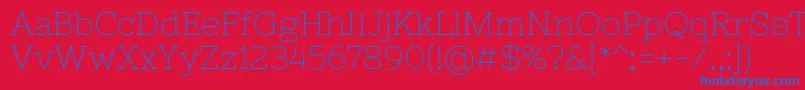 NixieoneRegular Font – Blue Fonts on Red Background