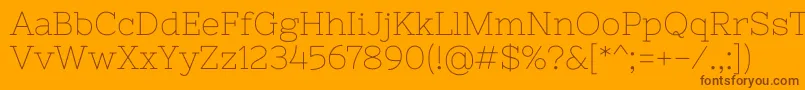 NixieoneRegular Font – Brown Fonts on Orange Background