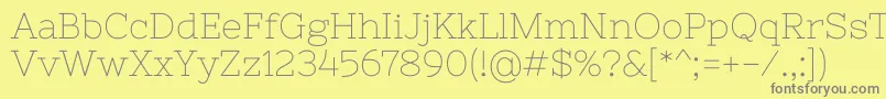 NixieoneRegular Font – Gray Fonts on Yellow Background