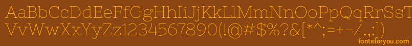 NixieoneRegular Font – Orange Fonts on Brown Background