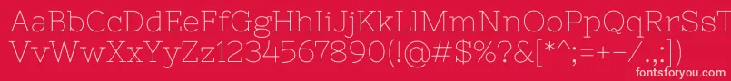 NixieoneRegular Font – Pink Fonts on Red Background