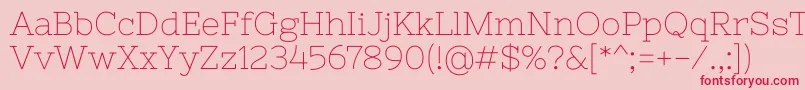 NixieoneRegular Font – Red Fonts on Pink Background