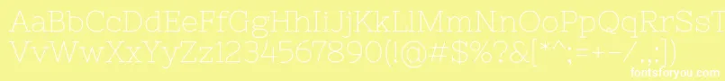 NixieoneRegular Font – White Fonts on Yellow Background