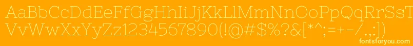 NixieoneRegular Font – Yellow Fonts on Orange Background