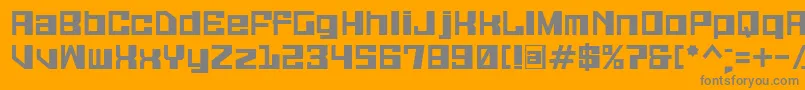 フォントGalax ffy – オレンジの背景に灰色の文字
