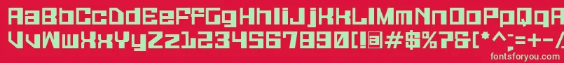 Шрифт Galax ffy – зелёные шрифты на красном фоне
