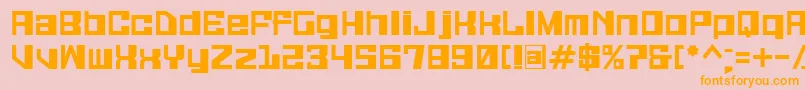 Galax ffy Font – Orange Fonts on Pink Background