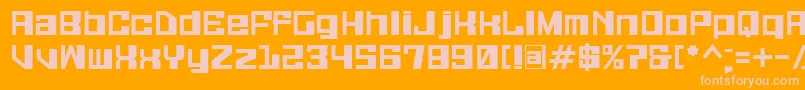 Fonte Galax ffy – fontes rosa em um fundo laranja