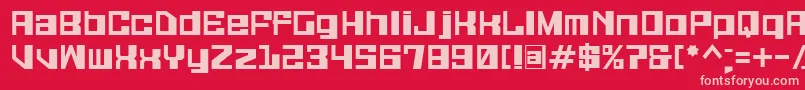 フォントGalax ffy – 赤い背景にピンクのフォント