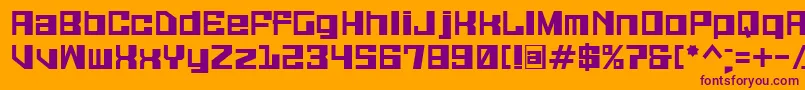 Galax ffy Font – Purple Fonts on Orange Background