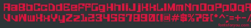 Шрифт Galax ffy – красные шрифты на чёрном фоне