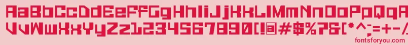 フォントGalax ffy – ピンクの背景に赤い文字