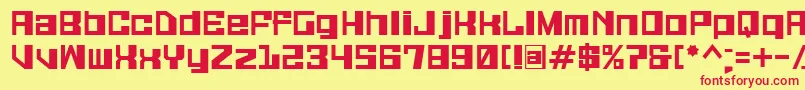 Galax ffy Font – Red Fonts on Yellow Background