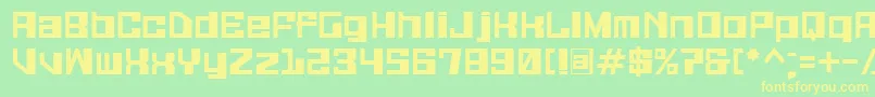 Galax ffy Font – Yellow Fonts on Green Background