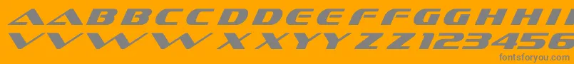 DsSofachromeItalic Font – Gray Fonts on Orange Background