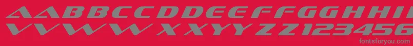 DsSofachromeItalic Font – Gray Fonts on Red Background