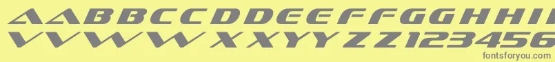 フォントDsSofachromeItalic – 黄色の背景に灰色の文字