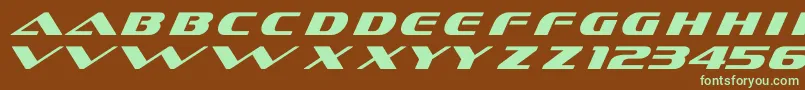 DsSofachromeItalic Font – Green Fonts on Brown Background