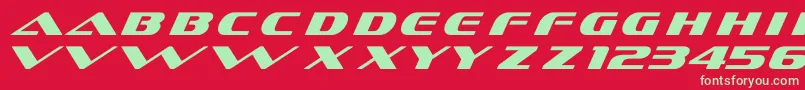 DsSofachromeItalic Font – Green Fonts on Red Background