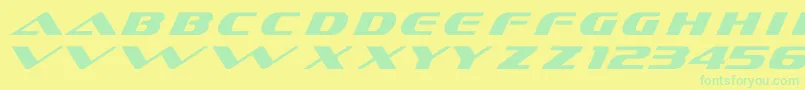 DsSofachromeItalic Font – Green Fonts on Yellow Background
