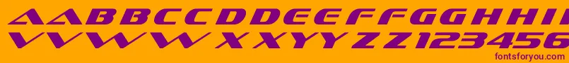 Шрифт DsSofachromeItalic – фиолетовые шрифты на оранжевом фоне