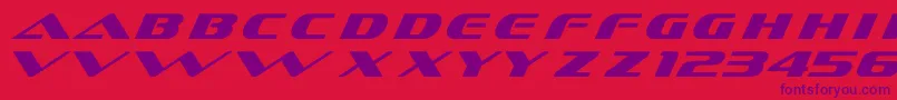 fuente DsSofachromeItalic – Fuentes Moradas Sobre Fondo Rojo