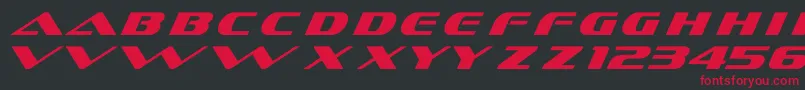 DsSofachromeItalic Font – Red Fonts on Black Background
