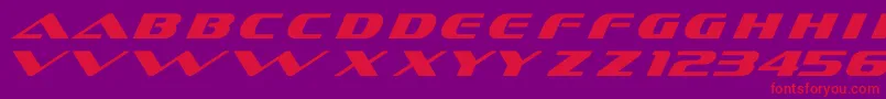 DsSofachromeItalic Font – Red Fonts on Purple Background