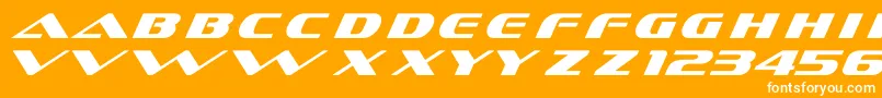 Шрифт DsSofachromeItalic – белые шрифты на оранжевом фоне