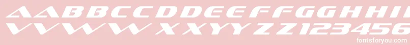 フォントDsSofachromeItalic – ピンクの背景に白い文字
