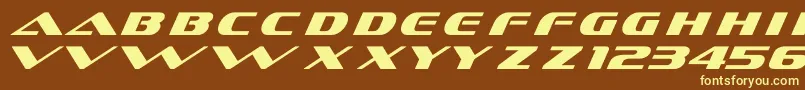 DsSofachromeItalic Font – Yellow Fonts on Brown Background