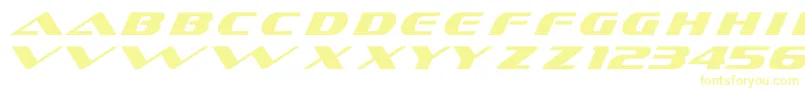 フォントDsSofachromeItalic – 黄色のフォント
