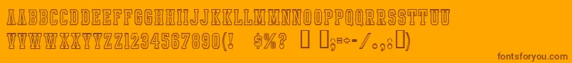IntramuralContourJl Font – Brown Fonts on Orange Background