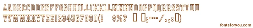 IntramuralContourJl Font – Brown Fonts on White Background