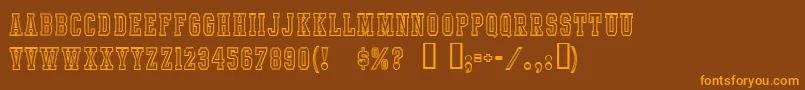 IntramuralContourJl Font – Orange Fonts on Brown Background