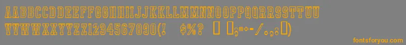 IntramuralContourJl Font – Orange Fonts on Gray Background