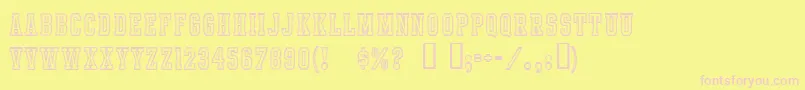 IntramuralContourJl Font – Pink Fonts on Yellow Background