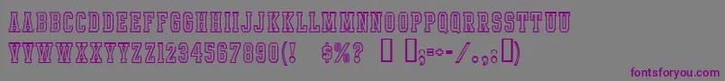 Шрифт IntramuralContourJl – фиолетовые шрифты на сером фоне