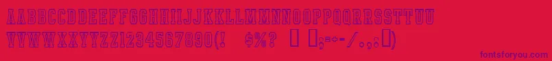 IntramuralContourJl Font – Purple Fonts on Red Background