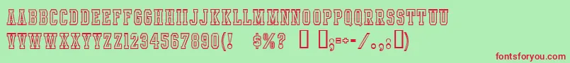 IntramuralContourJl Font – Red Fonts on Green Background